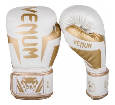 Боксерские перчатки VENUM ELITE - WHITE/GOLD