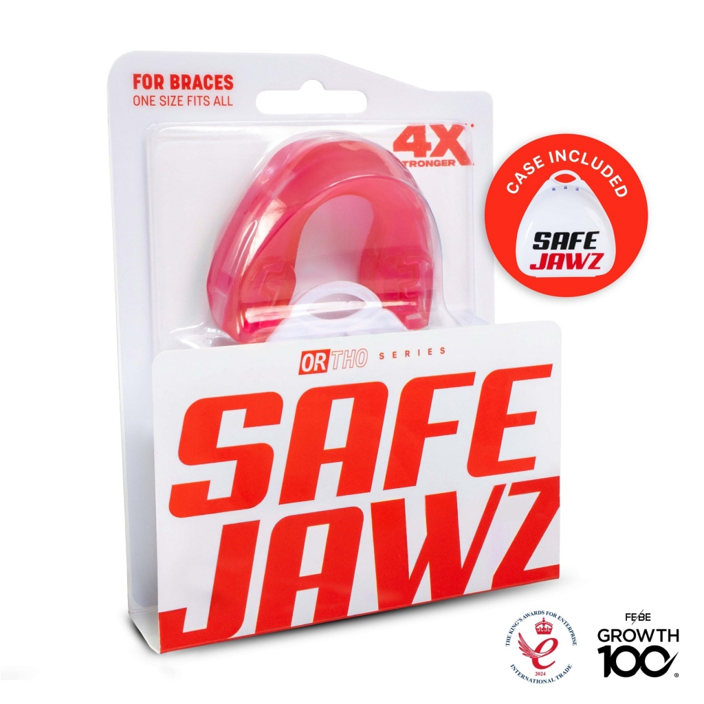 Капа SafeJawz Ortho Series для брекетов, розовая