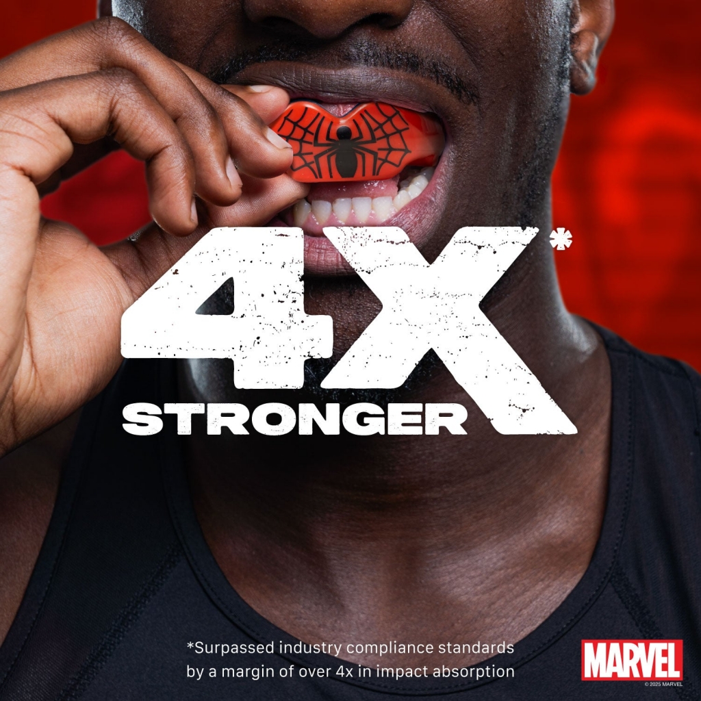 Капа SAFEJAWZ Marvel Spider-Man Mouthguard For Braces - Red