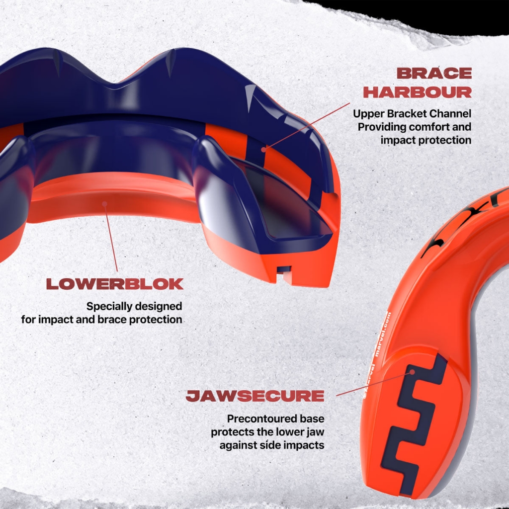 Капа SAFEJAWZ Marvel Spider-Man Mouthguard For Braces - Red