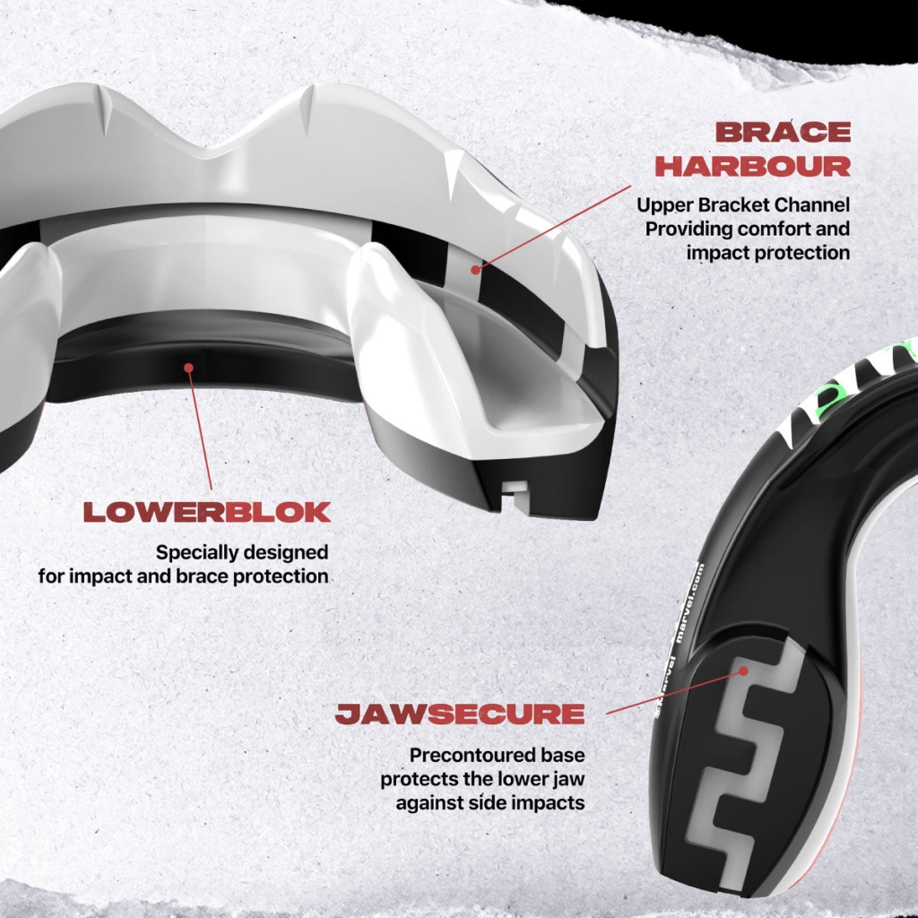 Капа SAFEJAWZ Marvel Ortho Venom Mouthguard - Black