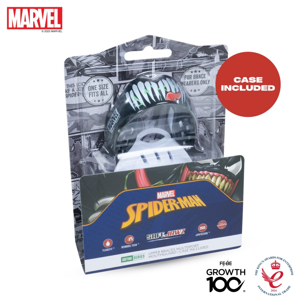 Капа SAFEJAWZ Marvel Ortho Venom Mouthguard - Black