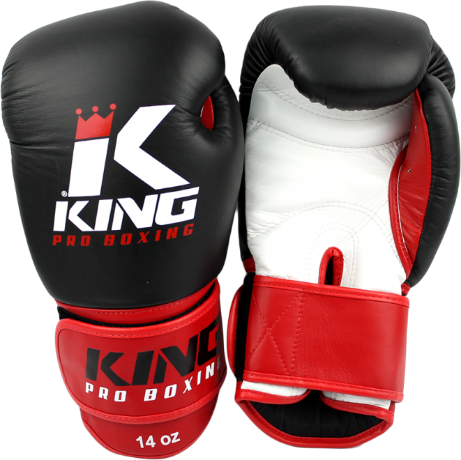 Боксерские перчатки King Pro Boxing BGK-1 blk-wht-red