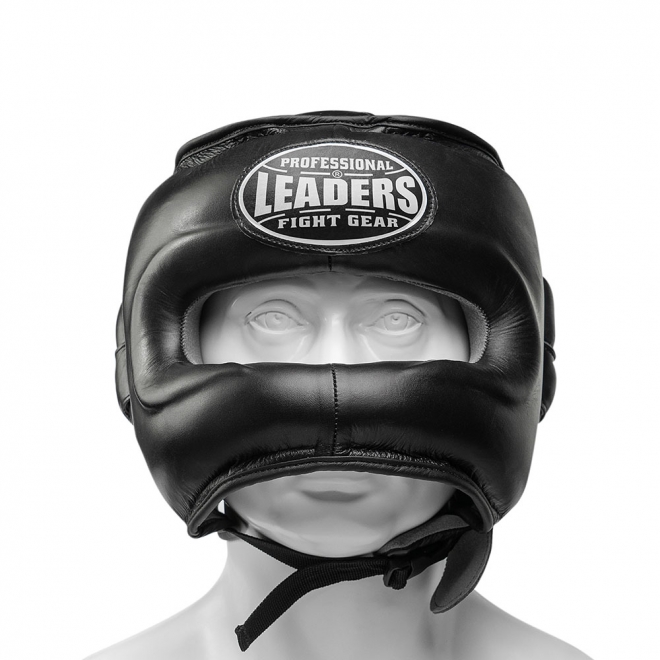 Шлем боксерский LEADERS LS с бамперной защитой BK