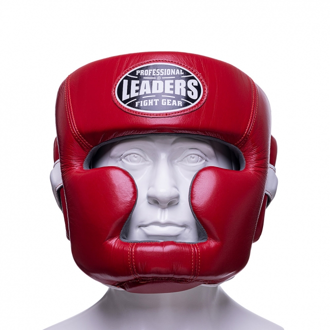 Шлем боксерский LEADERS LS FULL FACE RD/WH