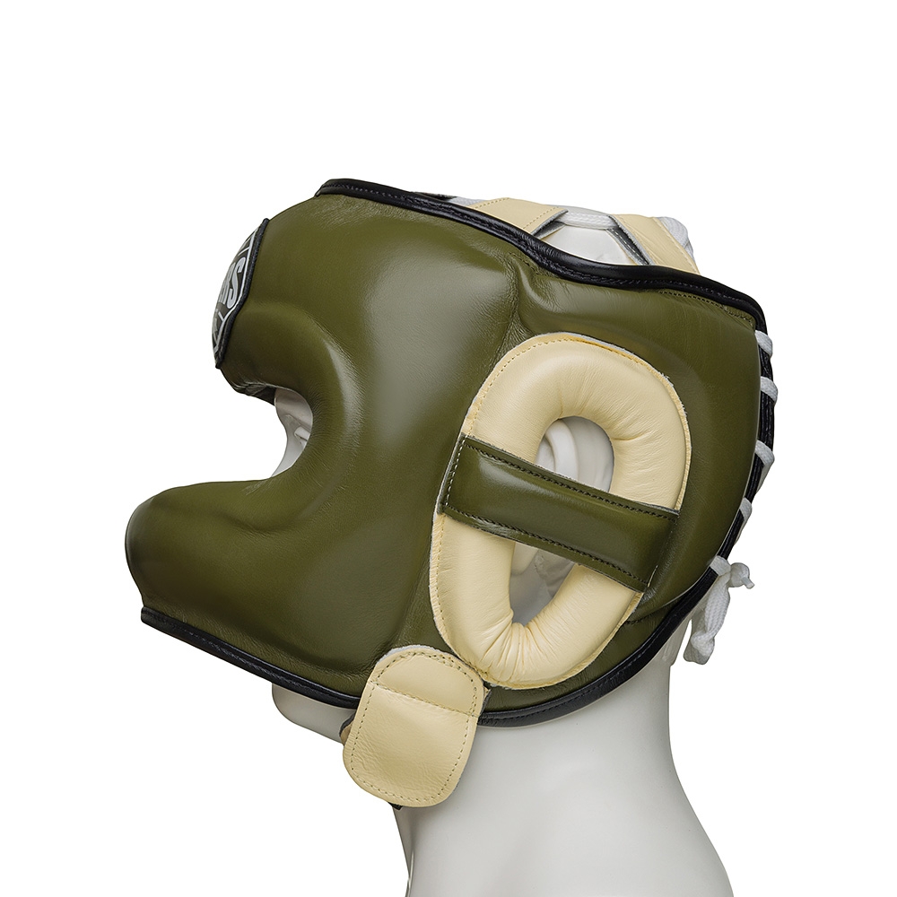 Шлем боксерский LEADERS FANCY с бамперной защитой OLV/CR