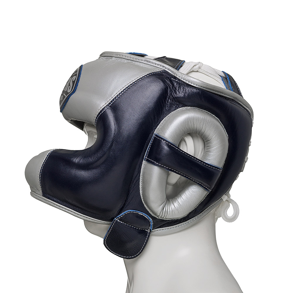 Шлем боксерский LEADERS LS ULTRA с бамперной защитой BL/SIL