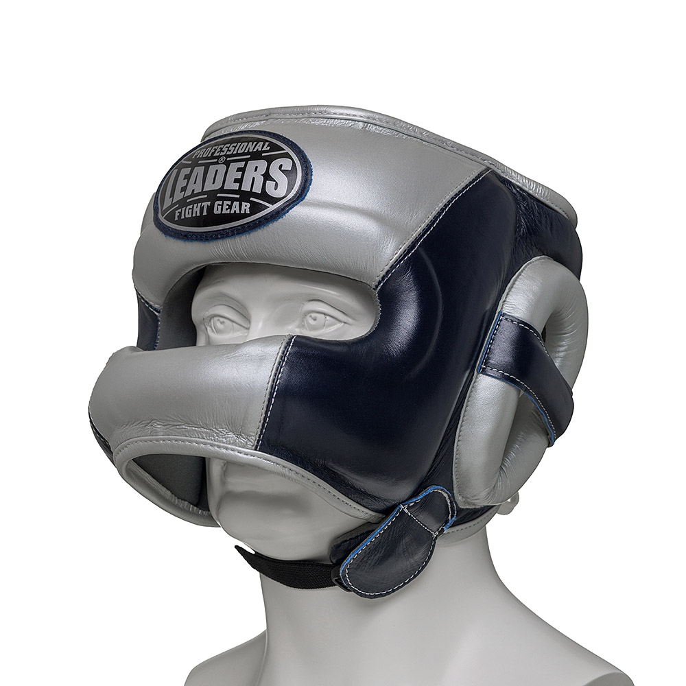 Шлем боксерский LEADERS LS ULTRA с бамперной защитой BL/SIL