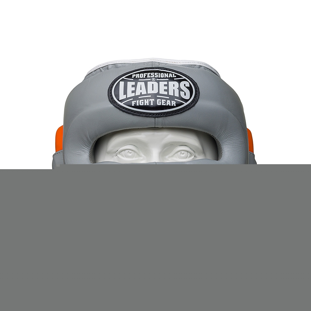 Шлем боксерский LEADERS FANCY с бамперной защитой GR/OR