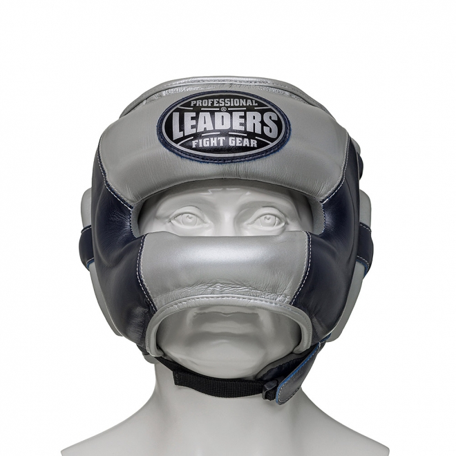 Шлем боксерский LEADERS LS ULTRA с бамперной защитой BL/SIL