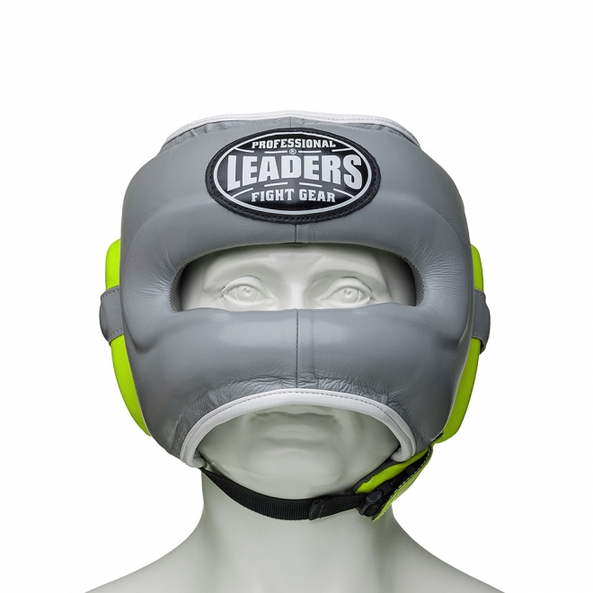 Шлем боксерский LEADERS FANCY с бамперной защитой GR/GN