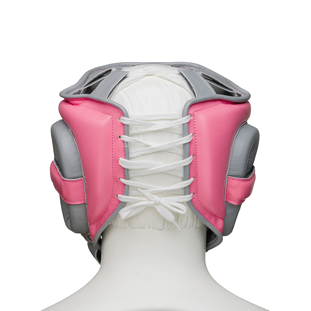 Шлем боксерский LEADERS FANCY с бамперной защитой PNK/GR