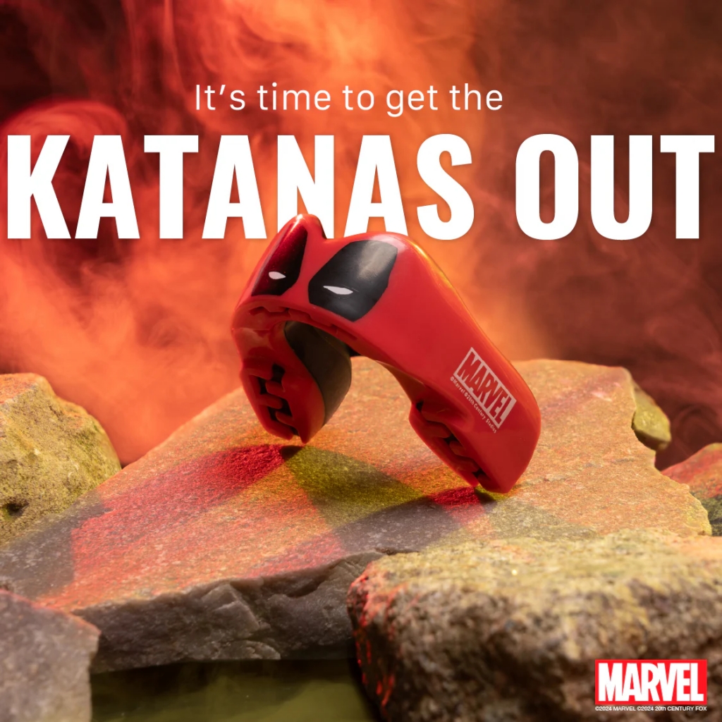 Капа SafeJawz Marvel Deadpool, красная, для взрослых