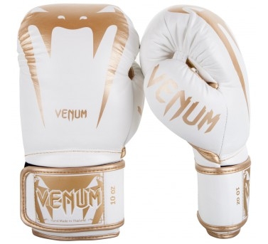 Боксерские перчатки VENUM GIANT 3.0 - NAPPA LEATHER - WHITE/GOLD