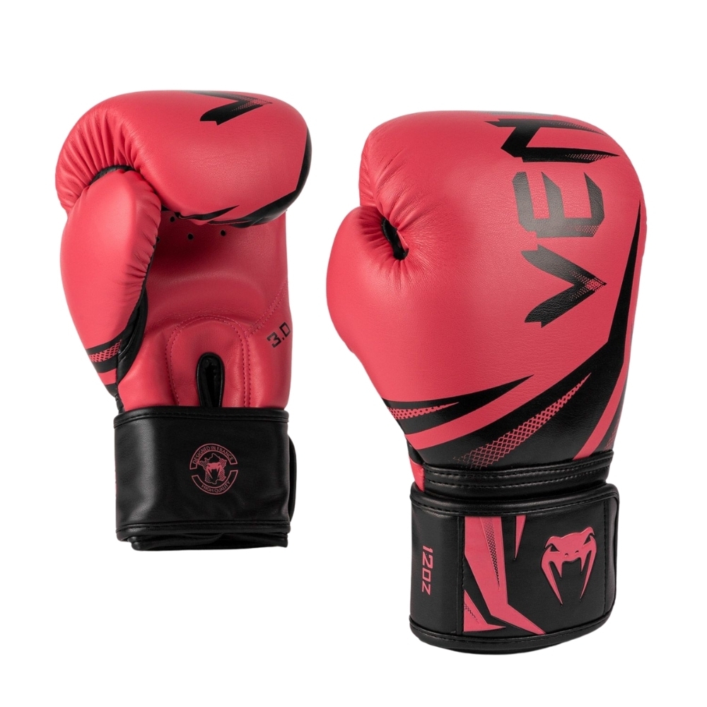 Боксерские перчатки VENUM CHALLENGER 3.0 - BLACK/CORAL
