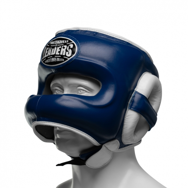 Шлем боксерский LEADERS LS BL/WH