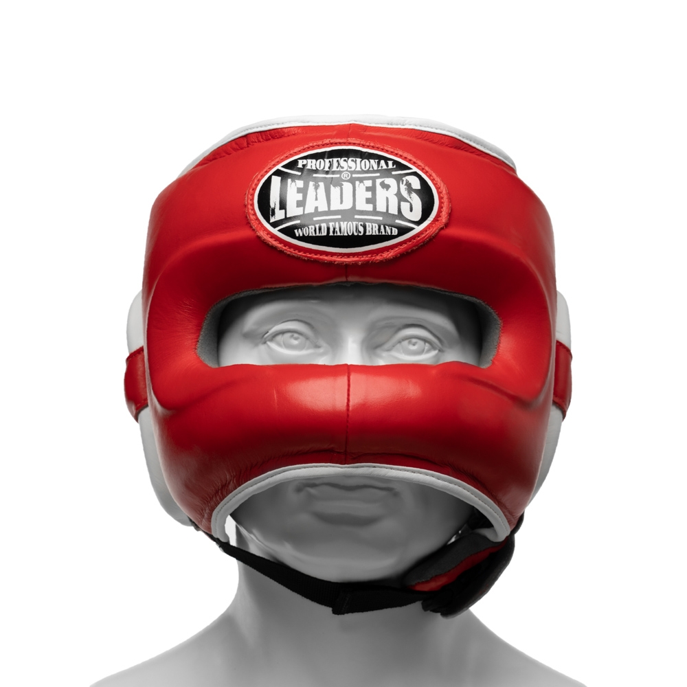 Шлем боксерский LEADERS LS RD/WH
