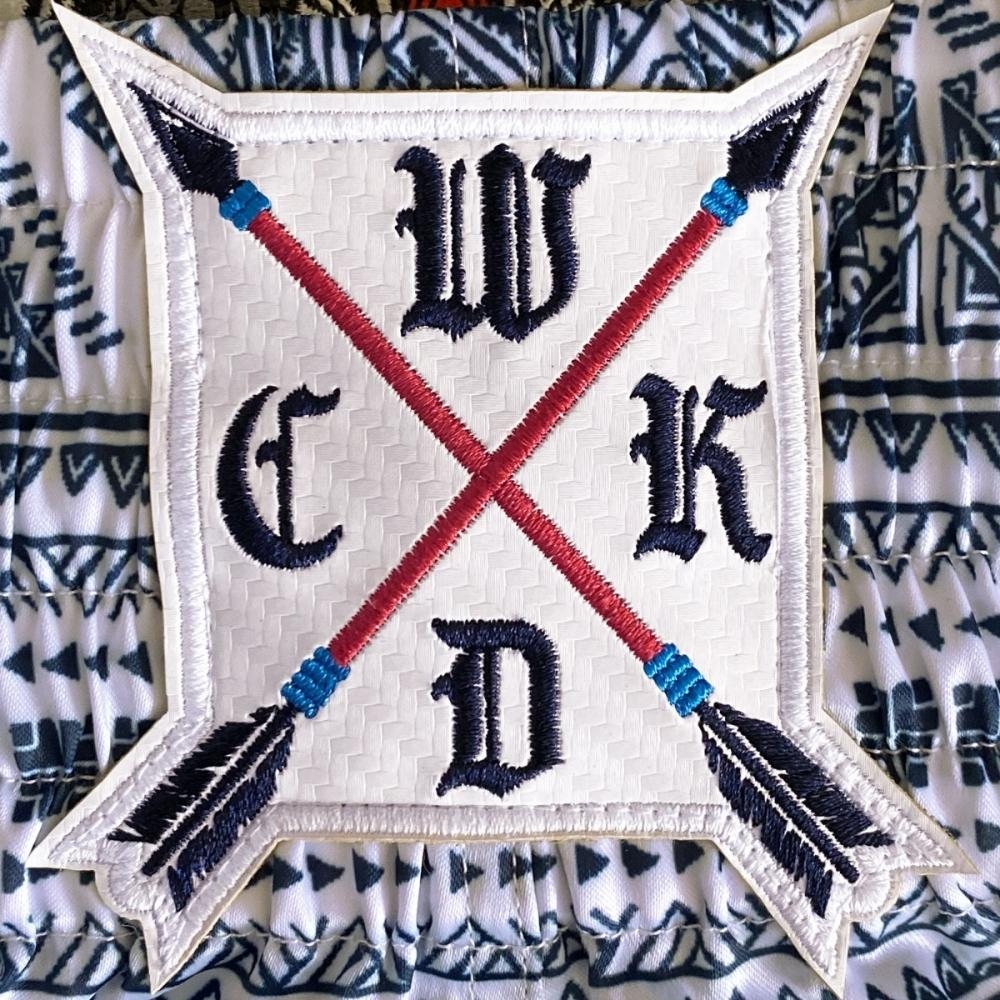 Шорты MUAY-THAI INDIAN SKULL BLANC