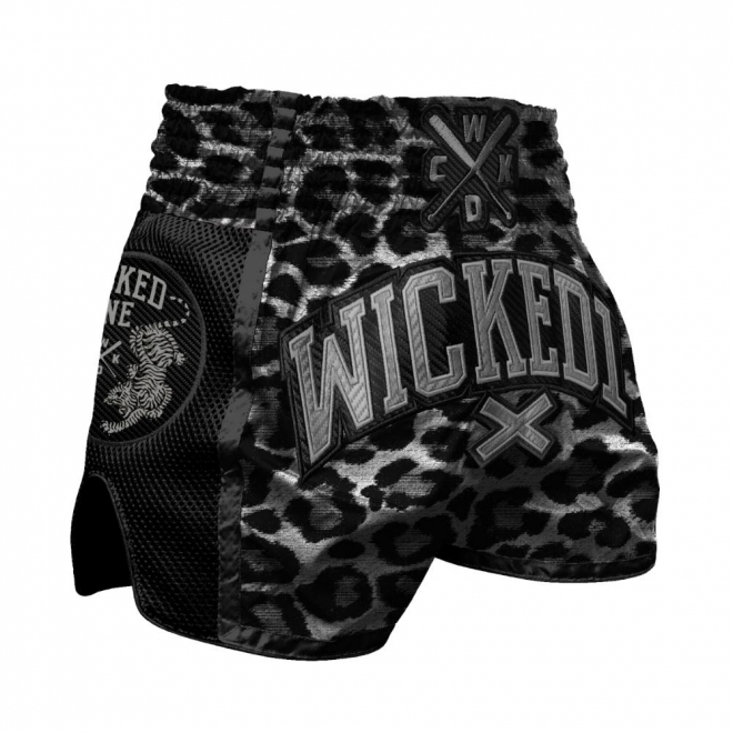 Шорты SHORT MUAY-THAI LEOPARD NOIR GRIS