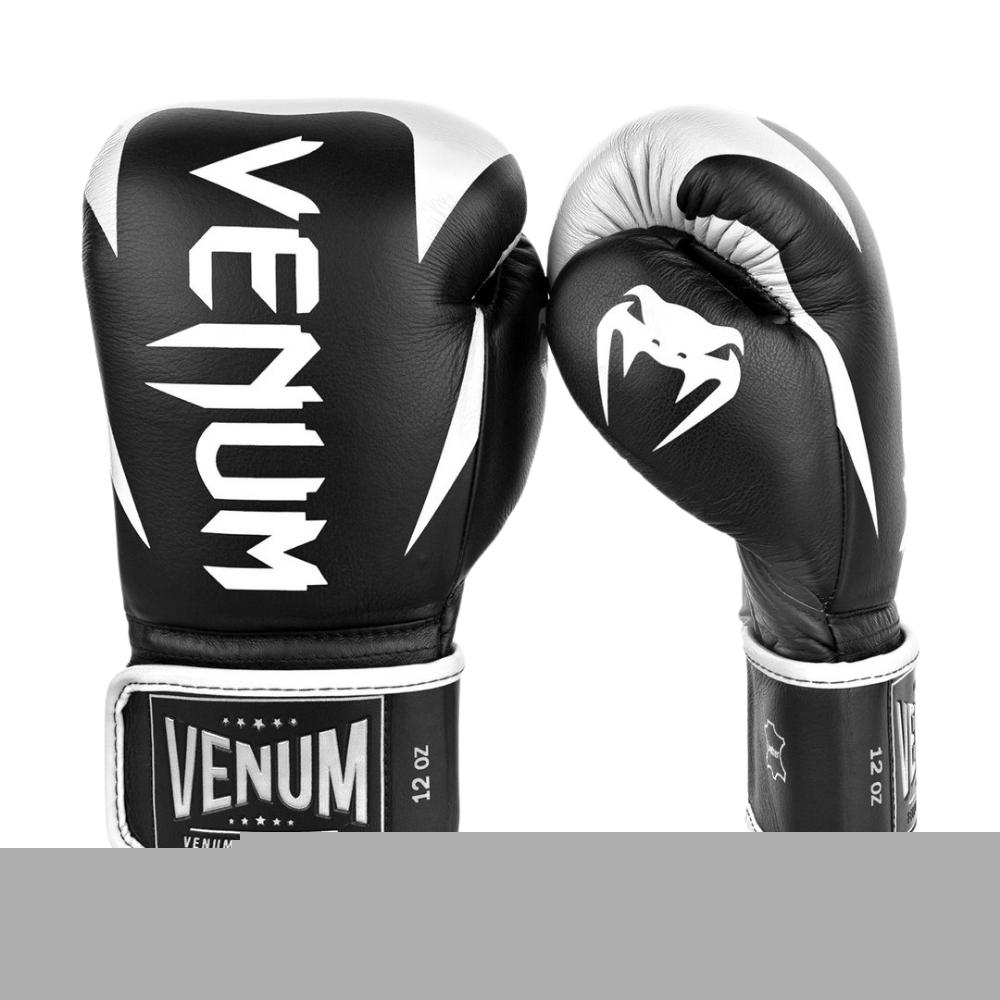 Боксерские перчатки VENUM HAMMER - VELCRO - BLACK/WHITE