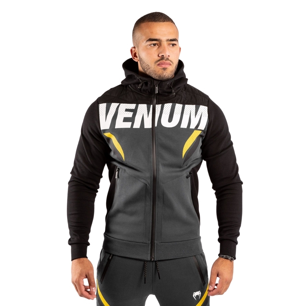 Худи VENUM ONE FC IMPACT - СЕРЫЙ/ЖЕЛТЫЙ
