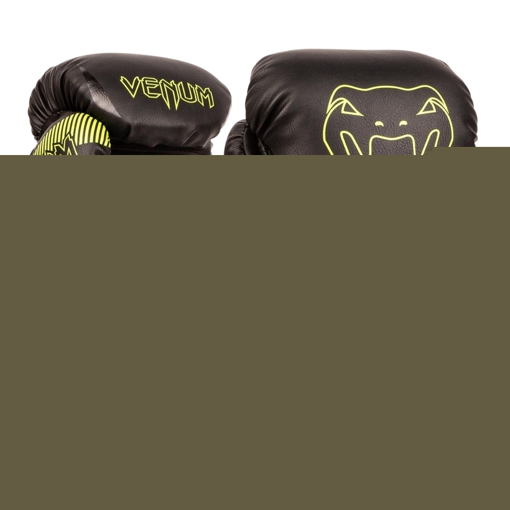Боксерские перчатки VENUM IMPACT - ЧЕРНЫЙ/НЕО-ЖЕЛТЫЙ