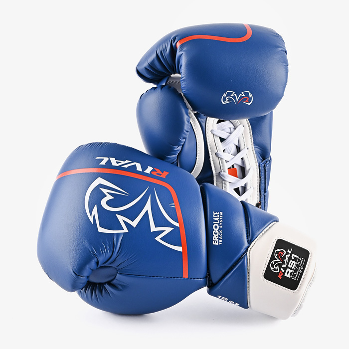 Профессиональные спарринговые перчатки Rival RS1 Blue