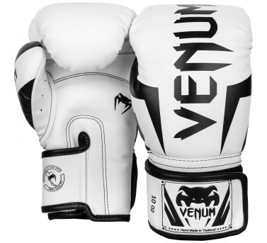Боксерские перчатки VENUM ELITE - WHITE/BLACK