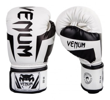 Боксерские перчатки VENUM ELITE - WHITE/BLACK